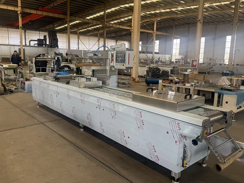 Stretch film vacuum packaging