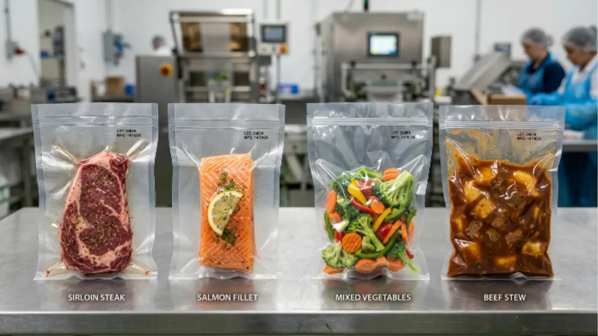 comparison of textured and smooth vacuum packaging bags